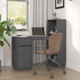 vidaXL Birou Gri 110x53x117cm Lemn Masiv Pin | Birou Calculator PC | Masa Scris Design Modern | Birou Depozitare