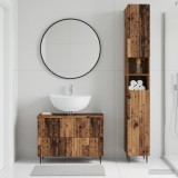 Cumpara ieftin Set de dulapuri pentru baie, 2 piese ZWOLLE Lemn vechi