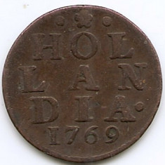 Olanda Duit 1769 - Cupru 21 mm, KM-80