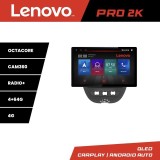 Navigatie Citroen C1 Peugeot 107 Toyota Aygo 2005-2014 Lenovo PRO 4+64 13 inch 2K android 4G DSP gps internet KIT-C1 v1