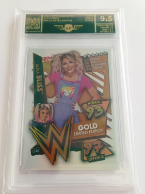 Cartonas de colectie 2021 TOPPS SLAM ATTAX - ALEXA BLISS GOLD - gradat 9.5 MINT+ foto