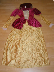 costum carnaval serbare rochie medievala printesa pentru copii de 14-15 ani foto