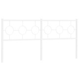 Cumpara ieftin Tablie de pat de schimb metalica, alb, 180 cm