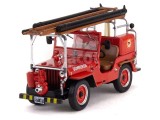 Macheta Jeep CJ2A Bomberos 1:43 rosie macheta pompieri