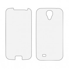 Folie plastic protectie fata + spate pentru Samsung Galaxy S4 i9500/i9505/i9506/i9515 (Value Edition) foto