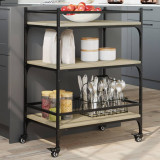 Gossi carucior de bucatarie, stejar sonoma, 65x40x86,5 cm, lemn