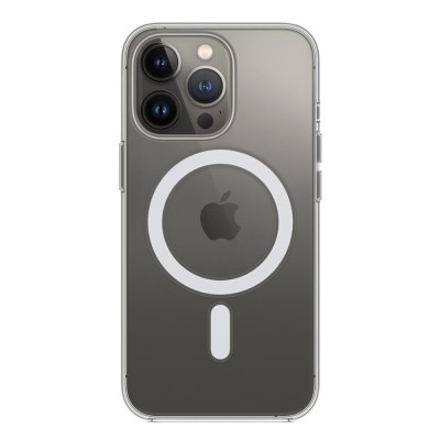 Husa magsafe htpmag compatibila cu apple iphone 14 pro max, atasare magnetica, clear case, transparent foto