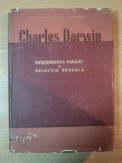 DESCENDENTA OMULUI SI SELECTIA SEXUALA de CHARLES DARWIN , 1967 foto