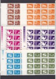 ROMANIA 1974 PORTO DUBLE BLOCURI DE 8 TIMBRE MNH