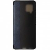 Husa tip carte bleumarin cu fereastra fumurie pentru Samsung Galaxy A42 5G