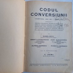 EUGEN PETIT-CODUL CONVERSIUNII-1934 R4. foto