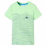 Tricou pentru copii, verde neon, 92 GartenMobel Dekor, vidaXL