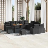 VidaXL Set de canapele pentru grădină 13 pcs Negru 90 x 55 x 71 cm