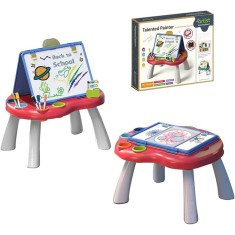 Tabla de desenat cu doua fete si jocuri de societate incluse WePro Store, partea magnetica pentru accesorii si cea neagra pentru scris cu creta, marke