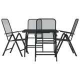 Cumpara ieftin Set de masa pentru gradina, 5 piese, plasa metalica antracit