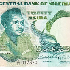 M1 - Bancnota foarte veche - Nigeria - 20 naira - 2005