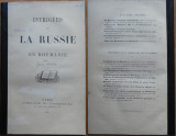 Eugen Carada, Intrigile Rusiei in Romania, Paris, 1867