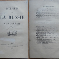 Eugen Carada, Intrigile Rusiei in Romania, Paris, 1867