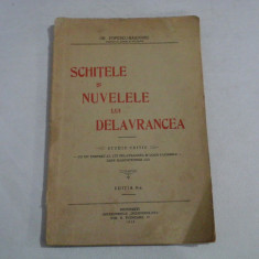 SCHITELE SI NUVELELE LUI DELAVRANCEA - GR. POPESCU-BAJENARU - (autograf si dedicatie) - 1939