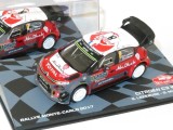 Macheta Citroen c3 wrc #8 s. lefebvre/g. moreau Raliul Monte Carlo 2017 scara 1/43 rosu si alb