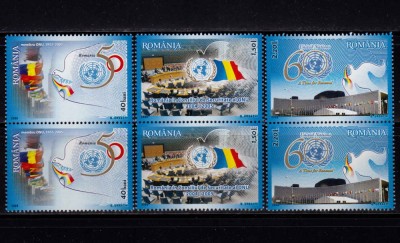 ✅RO 2005 LP 1697 &amp;quot;Evenimente ONU&amp;quot; - serie pereche vertical , MNH foto
