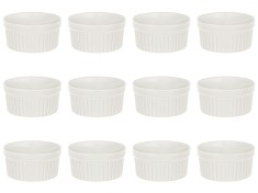 Set boluri, 12 piese, 350 ml, Ceramica, Ecru