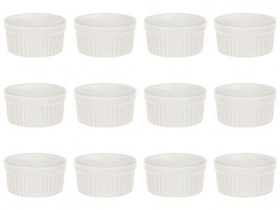 Set boluri, 12 piese, 175 ml, Ceramica, Ecru foto