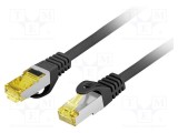 Patch cord LANBERG RJ45 S/FTP Cat 6a LSZH 5m negru