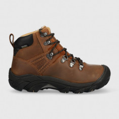 Keen pantofi Pyrenees femei, culoarea maro, izolat