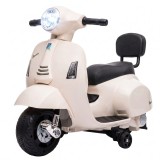 AIYAPLAY Moto electrică pentru copii 1,5-3 ani MINI VESPA GTS 6V, Alb | Aosom Romania