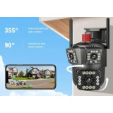 Camera Tripla de Supraveghere Profesionala 4G, PTZ, TSS-JT3-4G, 2k ,cu 3 lentile