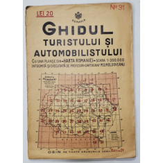 GHIDUL TURISTULUI SI AUTOMOBILISTULUI , HARTA ROMANIEI , CAROUL 31 - TATARASTI - TARUTINO de M.D. MOLDOVEANU , 1936