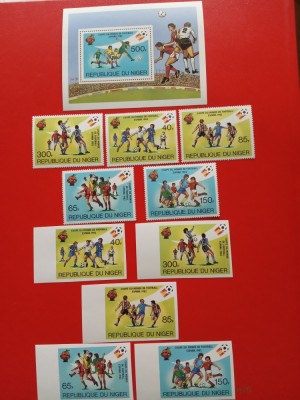 NIGER, FOTBAL SPANIA 82 - COLIȚĂ + SERIE COMPLETĂ PERF./IMPERF. MNH foto