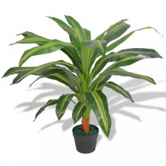 Plantă Dracena Artificială Cu Ghiveci 90 cm Verde 244450