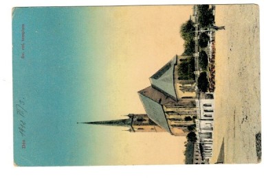 Dej 1912 - Biserica ev. reformata, ilustrata circulata foto