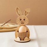 Suport Ou Paste Lemn Iepuras, Decoratiune Masa Festiva, Cadou Paste, Gravat Laser