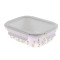 Caserola alimente, 0RC065-GL, sticla termica, dreptunghiulara, alb + multicolor, 0.68 L