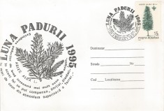 Rom&acirc;nia, Luna pădurii 1995, plic, Mediaş, 1995