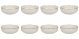 Set boluri, 8 piese, 680 ml, Ceramica, Bej