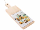 Cumpara ieftin Platou Craciun lemn ceramica multicolor 15x42.5 cm