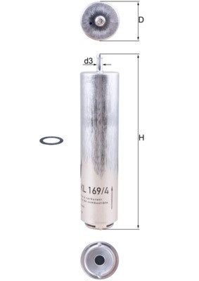 Filtru combustibil MAHLE KL1694D foto