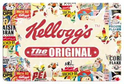 Placa metalica - Kellogg`s - Original - 20x30 cm foto