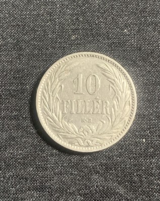 Moneda 10 filler 1895 Ungaria foto