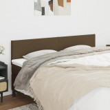 VidaXL Tăblii de pat, 2 buc, maro &icirc;nchis, 80x5x78/88 cm, textil
