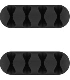 Organizator cabluri 4 sloturi negru set 2buc Goobay 70406