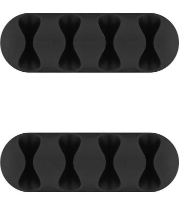 Organizator cabluri 4 sloturi negru set 2buc Goobay 70406 foto