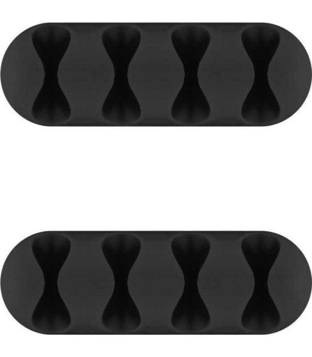 Organizator cabluri 4 sloturi negru set 2buc Goobay 70406