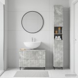 Cumpara ieftin Set de dulapuri pentru baie, 2 piese ZWOLLE Gri Beton