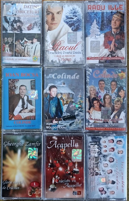 9 casete sigilate cu Colinde și Urături de Crăciun și sărbătorile de iarnă