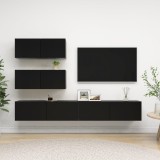 VidaXL Set comode TV, 4 buc., negru, PAL